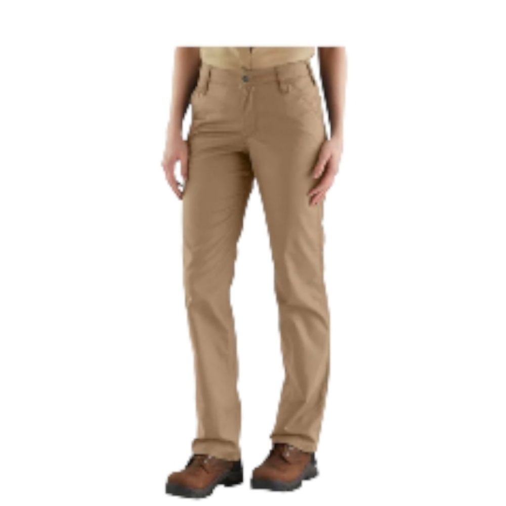 NWOT Carhartt Women's Fit  Professional Khaki Brown Pants Workwear Size 8 Short